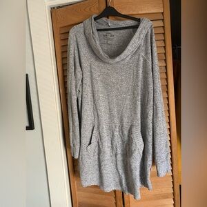 Torrid super soft plush Heather Gray Cowl Neck Sweater